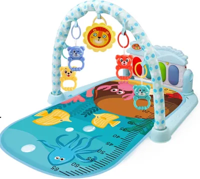 Multifunction Baby Play Mat Blanket Musical Pedal Keyboard Piano Play Mats Baby Activity Gym with Hanging Toys