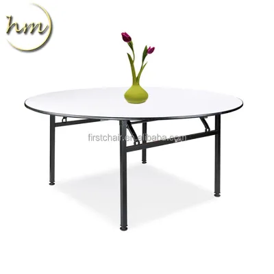 Foshan Manufacturer Folding Wooden Round Used Banquet Tables