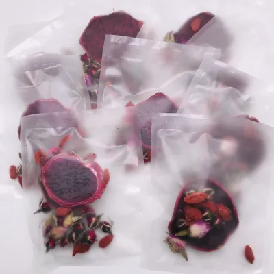 MD06N Health Tea Flavored with Red Dragon Fruit & French Rose Dried Mixed Fruit and Flower Tea Bulk Bag