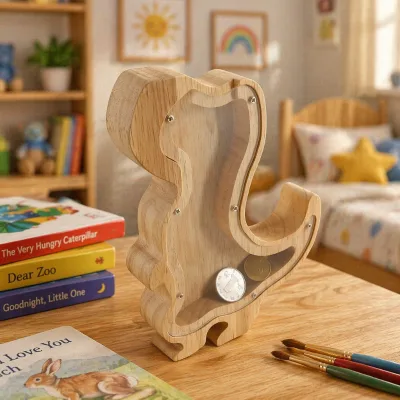 DIY Name Coin Bank for Kids  Personalized Gift Wood Piggy Bank