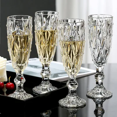 High-quality Clear Home Wine Goblet Sparkling Household Red Wine Juice Glass Crystal Glass champagne Cup