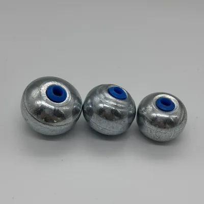 Oval Shaped Alloy Fishing Sinkers, Anti-wear Plastic Core Sinkers for Freshwater Saltwater