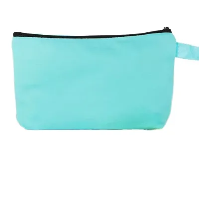 Large Capacity Canvas Pencil Pouch Zipper Finish Custom Logo Color Storage Stationery Bag Fabric Material Customizable Logo