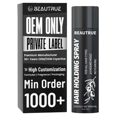 Private Label Strong Styling Hair Men Fixing Spray Moisturize Barber Hair Fiber Holding Styling Hair Spray