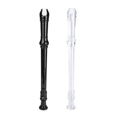 Factory Sale ABS Transparent Color Black 8 Hole G Tone Kids Musical Toys Cheap Plastic Clarinet with Accessories