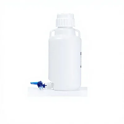 Plastic Bottom-Out Bottle Faucet-Equipped Liquid Storage Container for Distilled Pure Water Wastewater Collection Bin Model