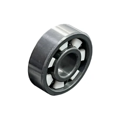 China High-Speed 4mm Ceramic Ball Bearings 6004/6005/608 Black Groove 6Big Zro2 Balls Nylon Cage SI3N4 Material for Skateboard