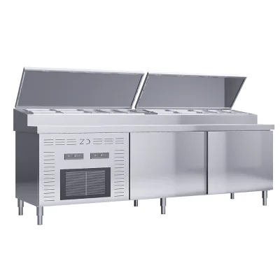 Commercial Kitchen Pizza Workbench Pizza Station Workstation Durable Pizza Making Work Table