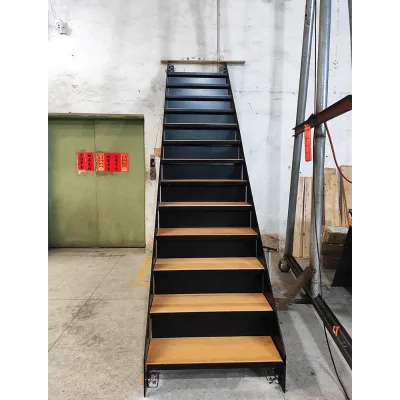 Australian Indoor Metal Staircase Stringer Attic Industrial Picture Stair House Safety Railing Wood Trade Design Stair Case