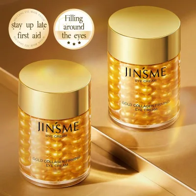 Wholesale 60g Vegan Hyaluronic Acid Gold Eye Cream Herbal Anti-Wrinkle Moisturizer with Phytochemicals for Late Skin Care