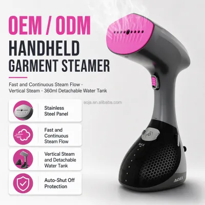 Handle Garment Steamer 1700W Fast Continuous Steam Dry Steam Function Vertical Steamer 360ml Detachable Water Tank Auto-shut Off