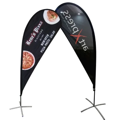 High Quality Custom Logo Design Squire Beach Flag Teardrop Flying Promotional