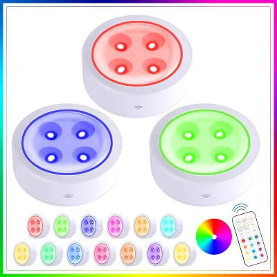 13-Color LED Ice Ball Light Battery-Powered Dimmable Modern Minimalist Cabinet Light Wireless Under-Counter Remote Control Light