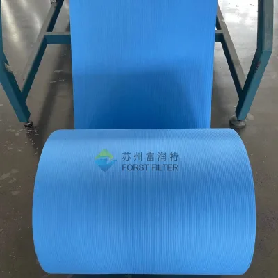 High Efficiency Pleated Manufacturing Filter Papers Blue Cellulose Excellent Price Air Filtration Media Engine Direct Factory