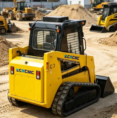 CNCMC High Quality TSC100 1200kg Capacity Large 0.6m³ Bucket Optional Engine Brand Skid Steer Loader for Crushed Stone Transport