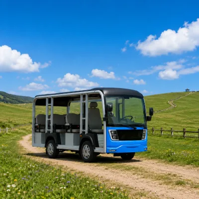 Custom Electric Sightseeing Bus 11 Seater 72V 7.5KW Motor 6V*12 Battery for Theme Park Resort Hotel Tourist Transport