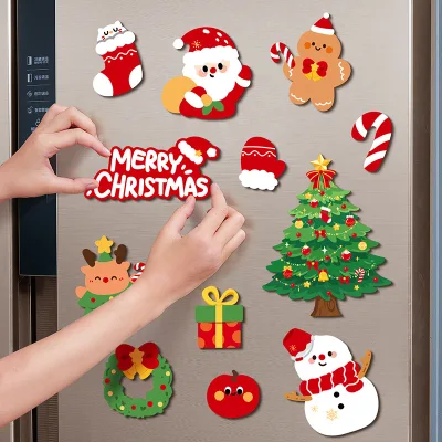 New Christmas-themed Fridge Magnets with Tree Designs Creative Magnetic Stickers As Festive Gifts