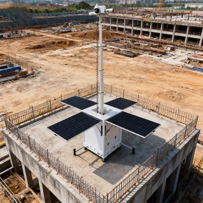 CE Certified Waterproof Solar Powered Camera Tower for Public Events Security