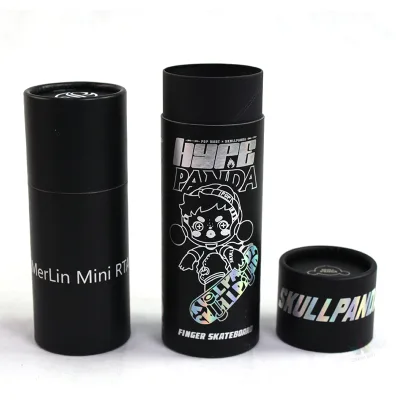 Round Black Drawer Serum Box 10ml Luxury Skincare Gift Packaging for Indian Favor and Shipping