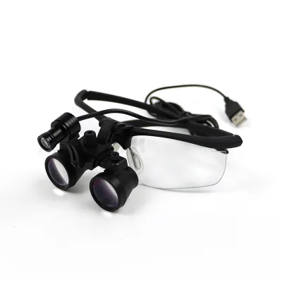 Anteeth Binocular 2.5X 3.5X Medical Magnify Glass With Mini Light Dental Loupe Headlight Light Surgical Loupes