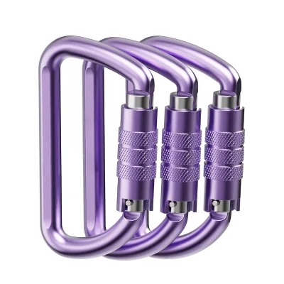 30kN Auto Locking Carabiner Clip Twist Lock Large Climbing Carabiner Heavy Duty Carabiner for Rock Tree Climbing