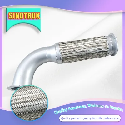 High-Temp Vibration-Resistant Corrugated Exhaust Pipe WG9725540288 Exhaust Flexible Bellows for SINOTRUK HOWO-70T