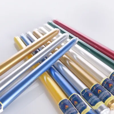 Long Taper Candles Green Taper Candles Silver Taper Candles