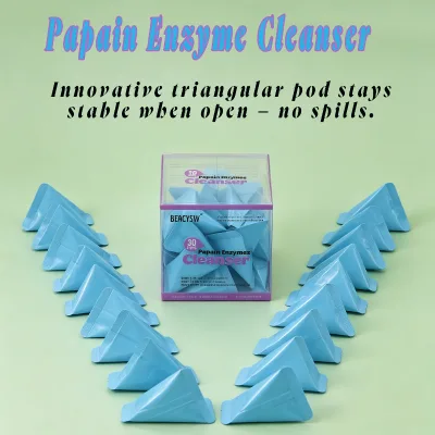 Triangular Pod Enzyme Cleanser 30-Pack: Stable Flat Placement, No Tipping, Hygiene-Sealed for Daily Use | Certified OEM Supplier