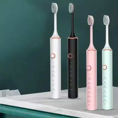 High Quality Cheap IPX7 Sonic Toothbrush OEM Smart Oscillating 6 Modes Customized Electric Sonic Toothbrush with 4 Heads