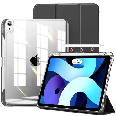 2 in 1 Sliding Tablet Case Drawer Type Detachable Cover with Clear Transparent Hybrid Case for iPad Air 5th/4th 10.9"