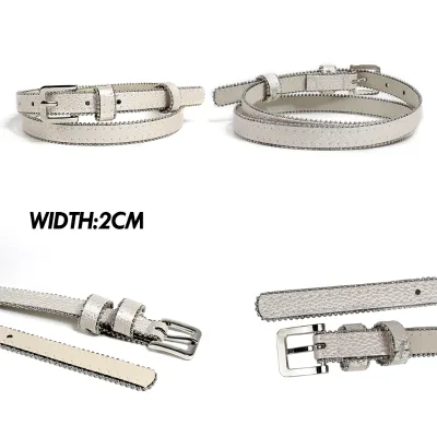 Bead Edge Belt Slim Custom Flower Buckle Fashion Personalize Belt Factory Sedex Manufacturer Chain Belt