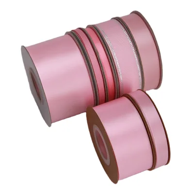 Manufacturer Wholesale Custom High Quality 4cm Satin Ribbon Polyester Ribbons for Satin Roses Love Customized 4cm