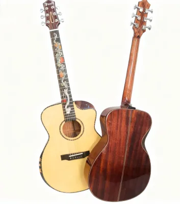 China Factory Custom 41-inch All Solid Wood Acoustic Guitar-Handcrafted Design with Premium Woods and 6 Steel Strings
