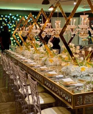 New Hot Style for Wedding Centerpiece Crystal Gold  Candelabra Candle Holder with Bow