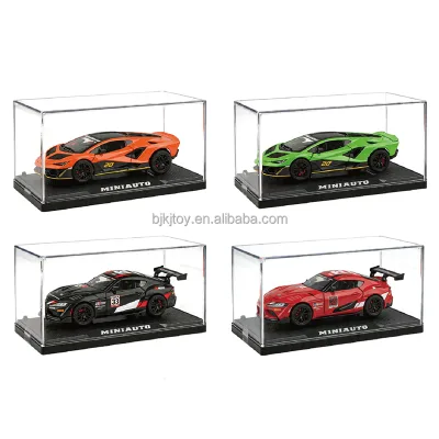 Wholesale 1:32 Alloy Car Model Free Wheel Metal Vehicle Pullback Diecast Model Car With Display Case Diecast Toys