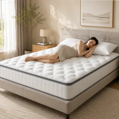 Over 30cm High Resilience Foam Mattress Removable Washable Fabric Cover Eco-Friendly Breathable Roll Box for Bedroom Hotel Use