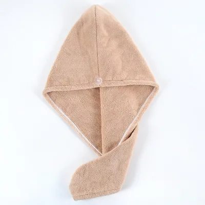 Wholesale Coral Fleece Dry Hair Cap Quick-Dry Absorbent Towel Soft Skin-Friendly Shower Head Cover for Adults in Roll Shape