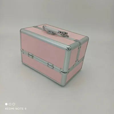Makeup case ABS Aluminum case Length 25 cm Width 17 cm Height 17 cm Cosmetic case