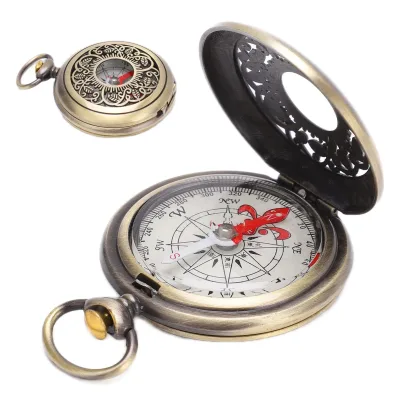 Compass New Mini Outdoor Camping Hiking Portable Pocket Brass Gold Color Eco-Friendly Durable Navigation Multi-Function Pointer