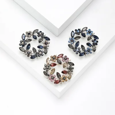 Olive Branch Classic Brooches Baroque Pin Women's Coat Business Suit Formal Occasion Delicate Pin Buckle Corsage Formal Occasion