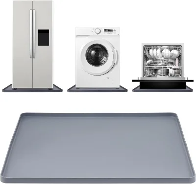 Fridge Mat Made of Silicone, Universal Non-Slip Washing Machine Mat for Fridge, Washing Machine