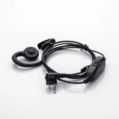 DLECNFUN Wired Walkie Talkie Earphone with PTT Microphone 2 Pin 2.5mm+3.5mm Two Way Radio Referee Security Guard