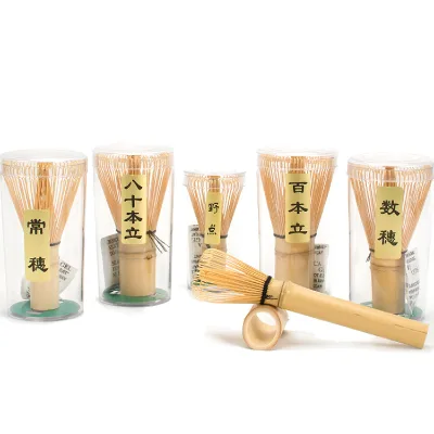 BAMBUS 100 Prongs Matcha Tools New Handmade Natural Bamboo Whisk Coffee & Tea Set From China
