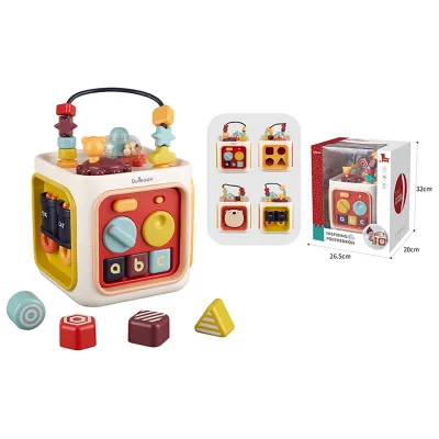 Baby Toys Educational Baby Activity Cube Toy 6 Panel Music Montessori Educational Toys