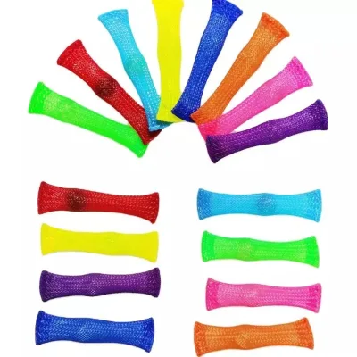 Hot Sales Decompression Release Mesh Tube Fidget Toy Color Mesh Tube Pinball Finger Decompression Toys