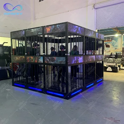9D VR Space Capsule VR Shooting Simulator 4 Multiplayers Glasses With Cage