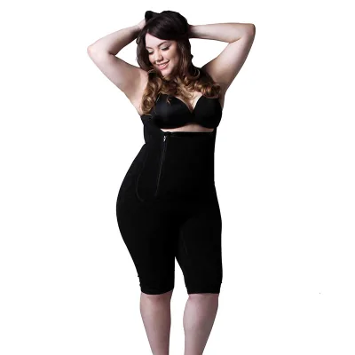 Full Body Shapewear Post Surgical Garments Long Black Anti-Bacterial Adjustable Straps Butt Lift Spandex/Nylon