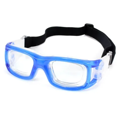 Blue Outdoor Basketball Impact Sports Goggles Gafas De Baloncesto Protectoras Ajustable Soccer Glasses