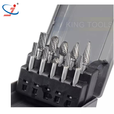 High Speed Rotating air Tools Tungsten Carbide Rotary Burrs Burr Set 1/4"