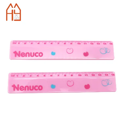 Wholesale 15cm Double Bevel Edge Ruler with Color Printing Measurement Scale for Amazon FBA & School Supplies